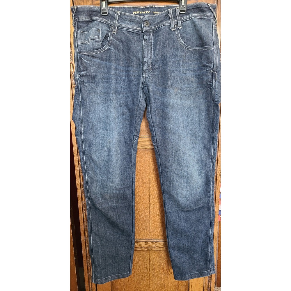 Revit Austin TF Motorcycle Jeans Mens Blue Cordura Tapered Fit Riding Pants